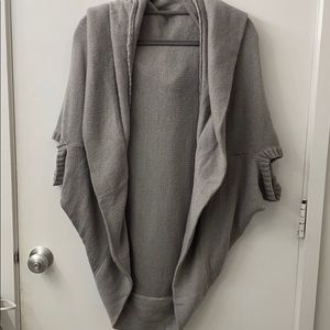 Gray poncho cardigan
